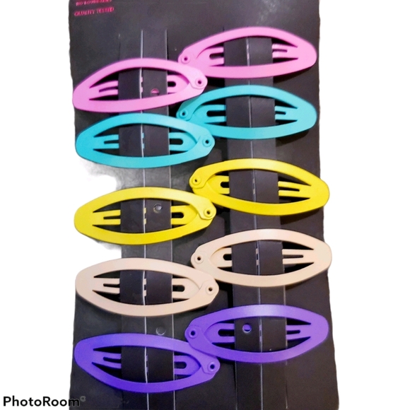 NEW No Bo 4pk Snap Barrettes Asst Colors and Designs - Picture 3 of 5